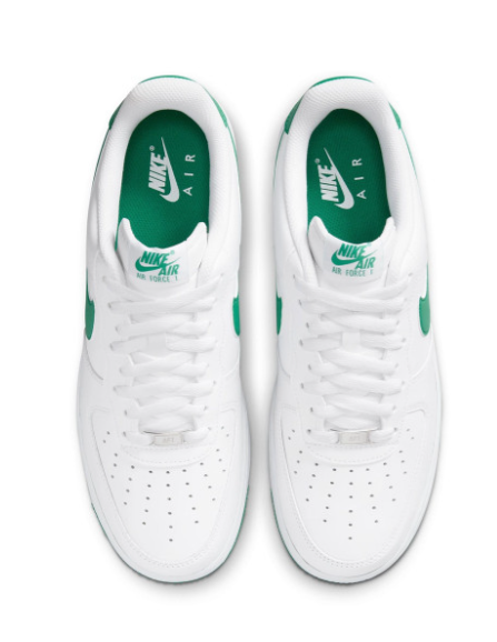 NIKE AIRFORCE 1 WHITE GREEN